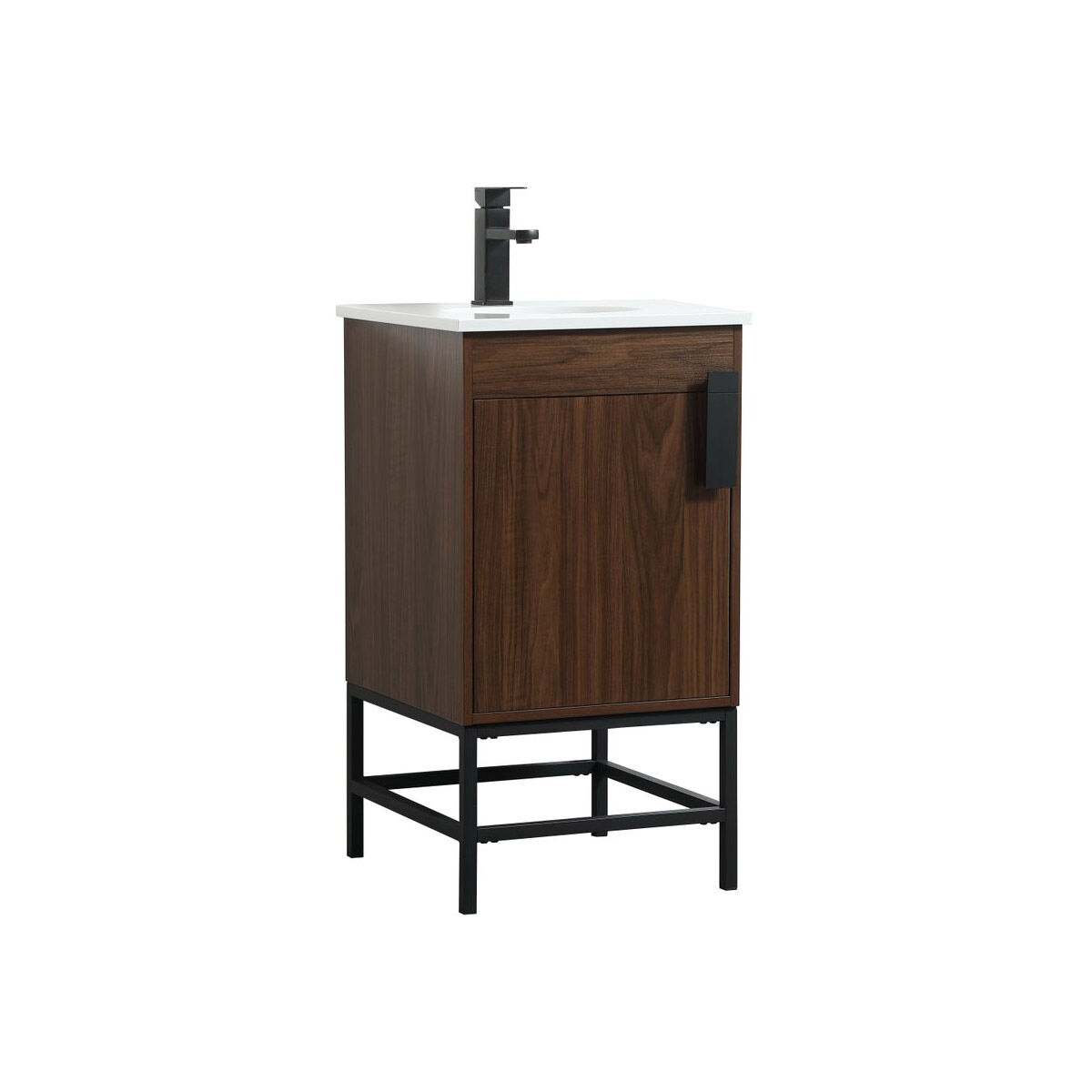 Eugene 19 X 18 X 33.5 inch Walnut Vanity Sink Set