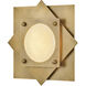 Claude LED 15.5 inch Heritage Brass Flush Mount Ceiling Light