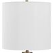 Aspis 31 inch 150 watt Transparent Green Glass and Antique Gold Table Lamp Portable Light