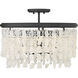 Shimmering Elegance 4 Light 20 inch Sand Coal Semi Flush Ceiling Light
