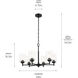 Winslow 6 Light Black Chandelier Ceiling Light, Large