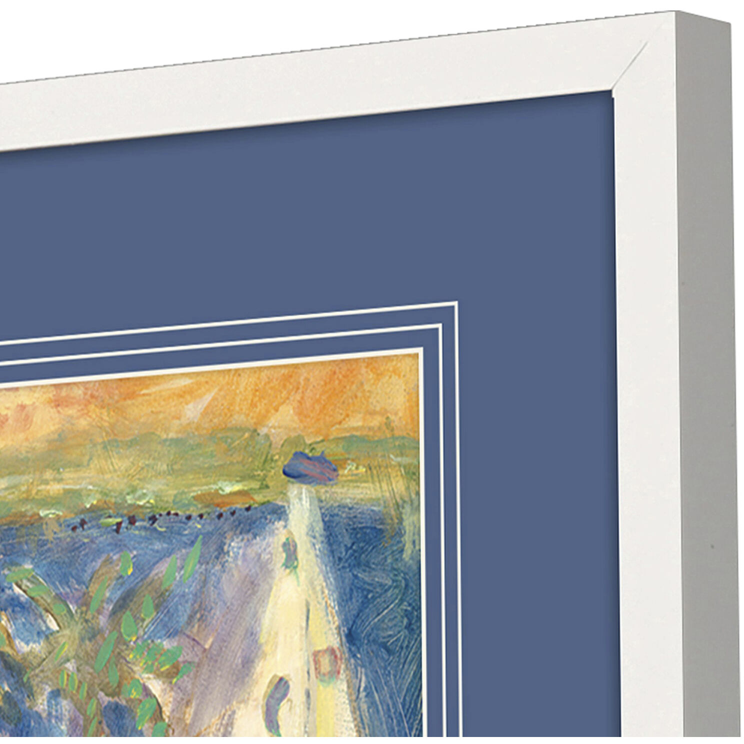 Sitting on the Dock Blue and Multi and Red and Green Framed Art, Propac