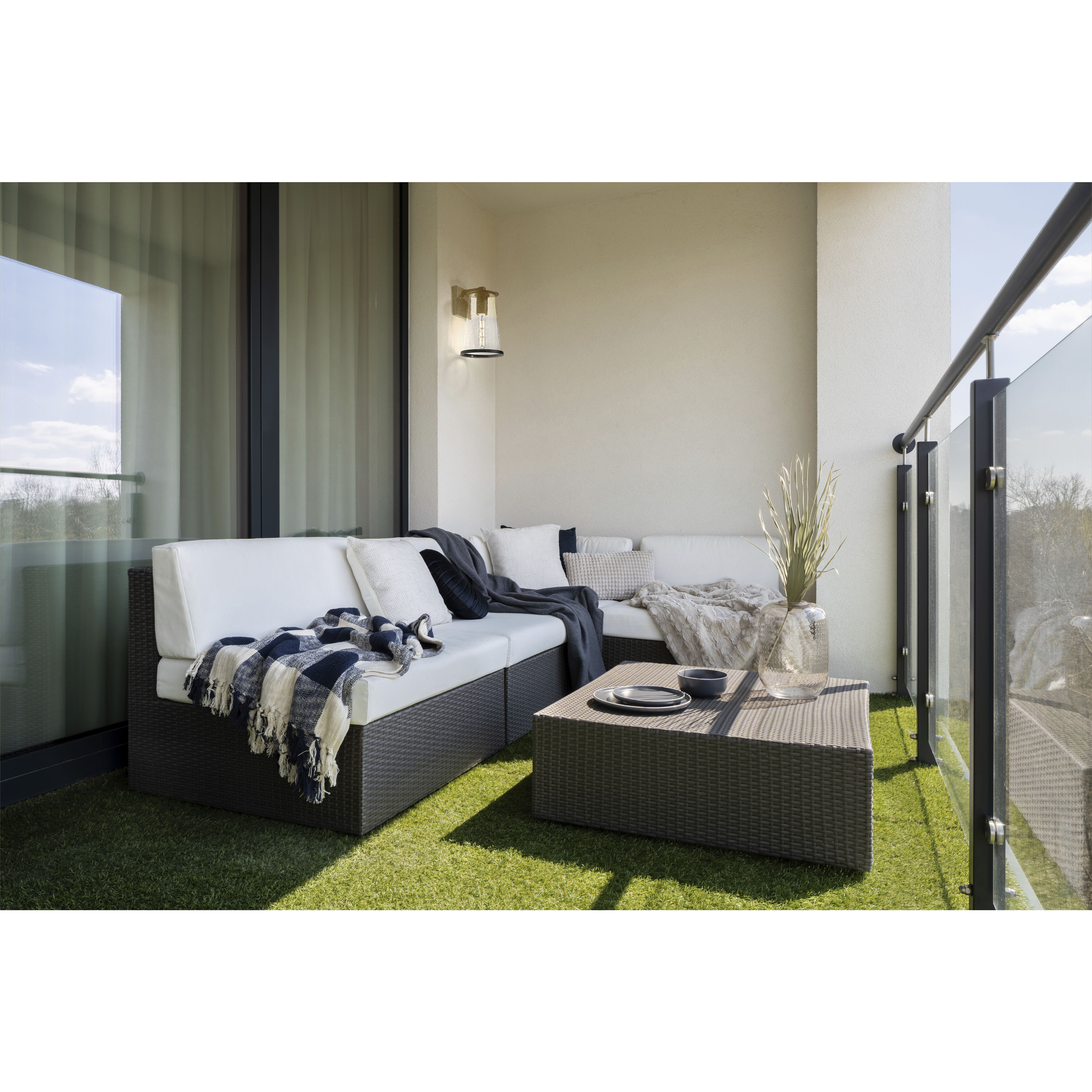 Bar Harbor 1 Light 12.5 inch Sand Black Outdoor Wall Light