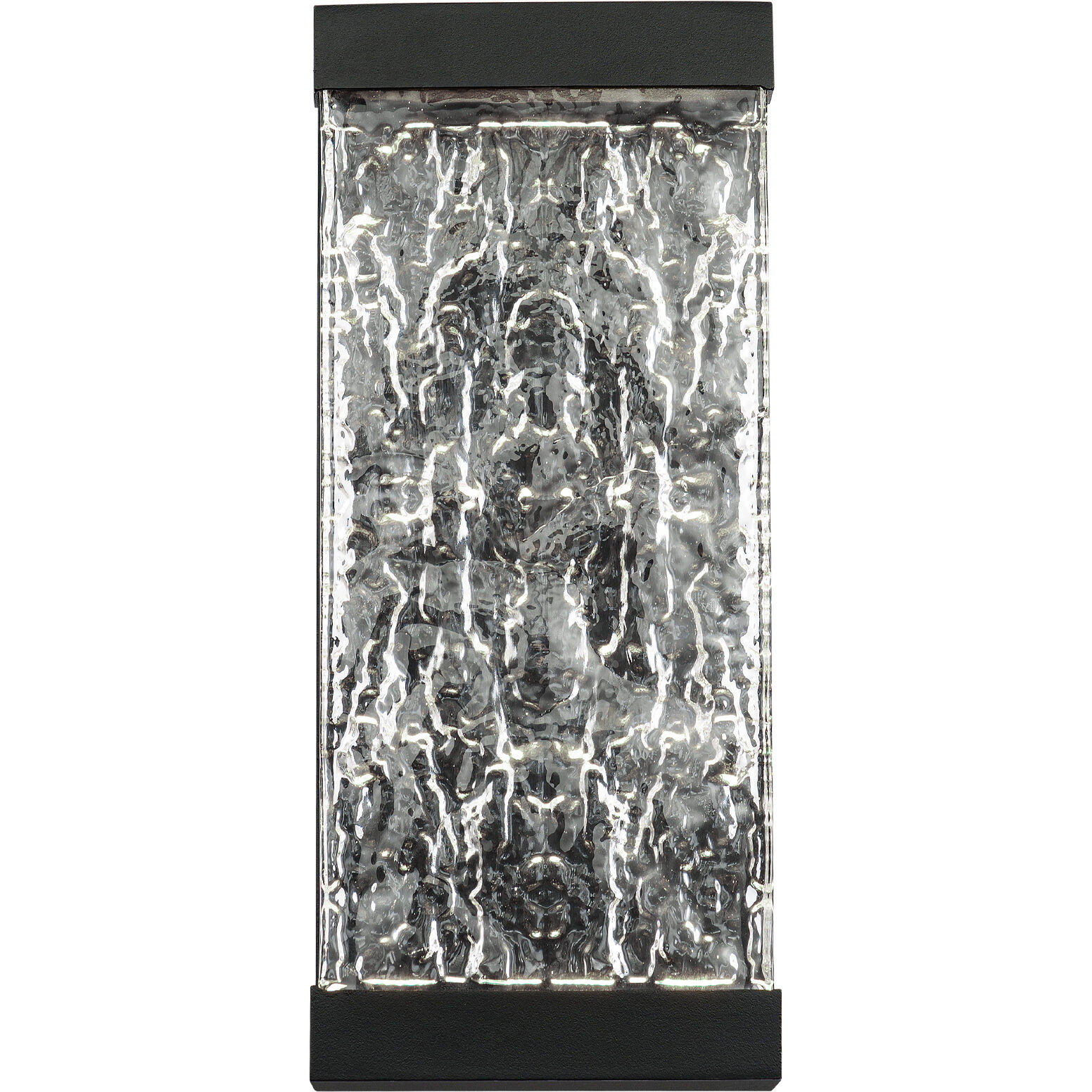 Fusion LED 14 inch Black Outdoor Wall Light, dweLED