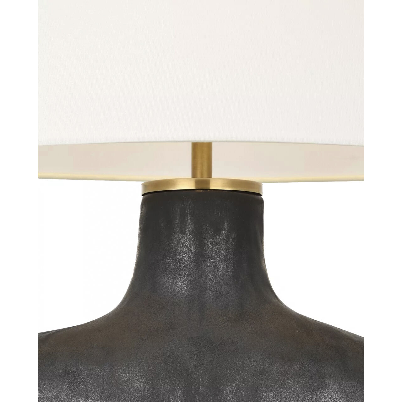 Kelly Wearstler Beton 28.25 inch 15 watt Stained Black Metallic Table Lamp Portable Light, Medium