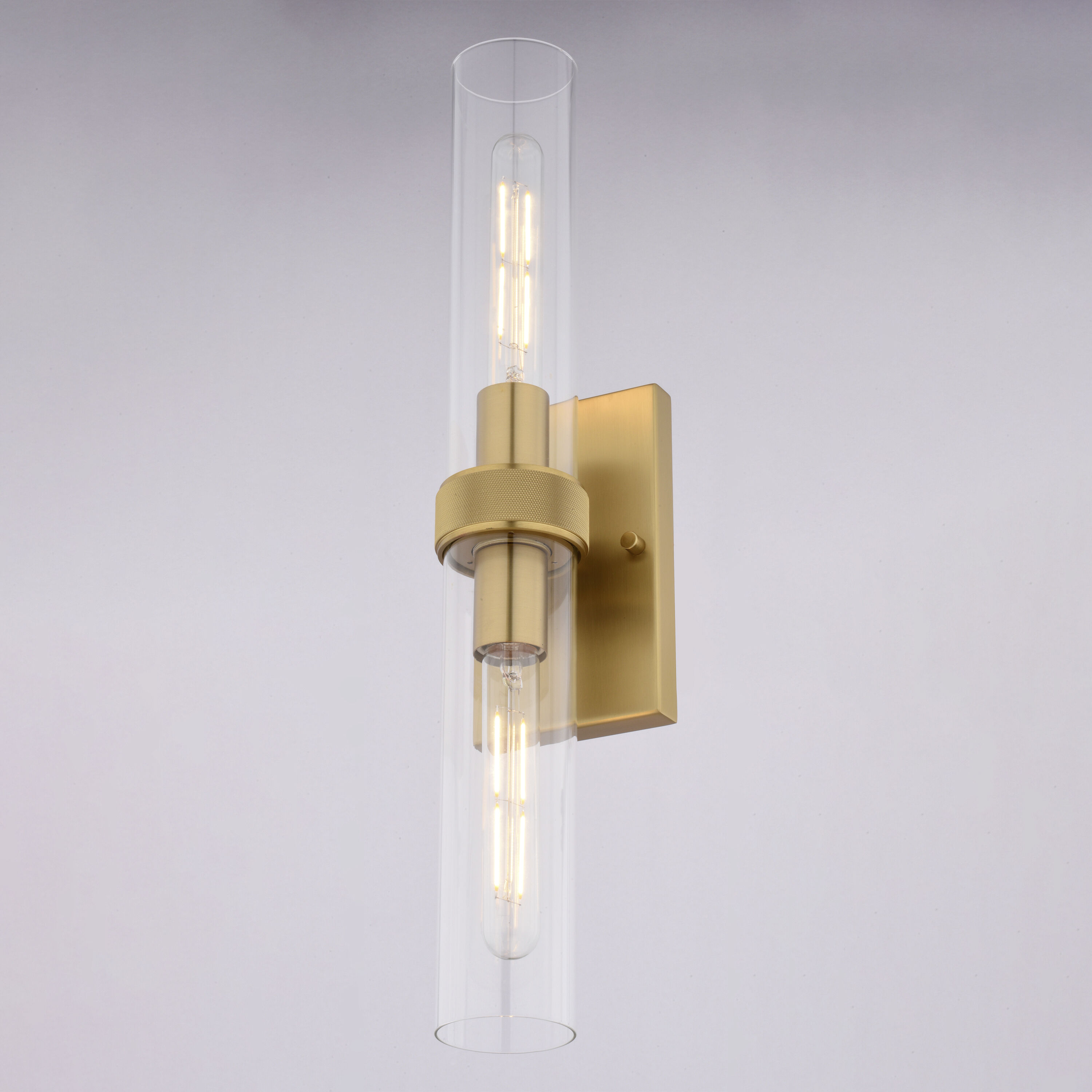 Bari 2 Light 4.5 inch Satin Brass Wall Light
