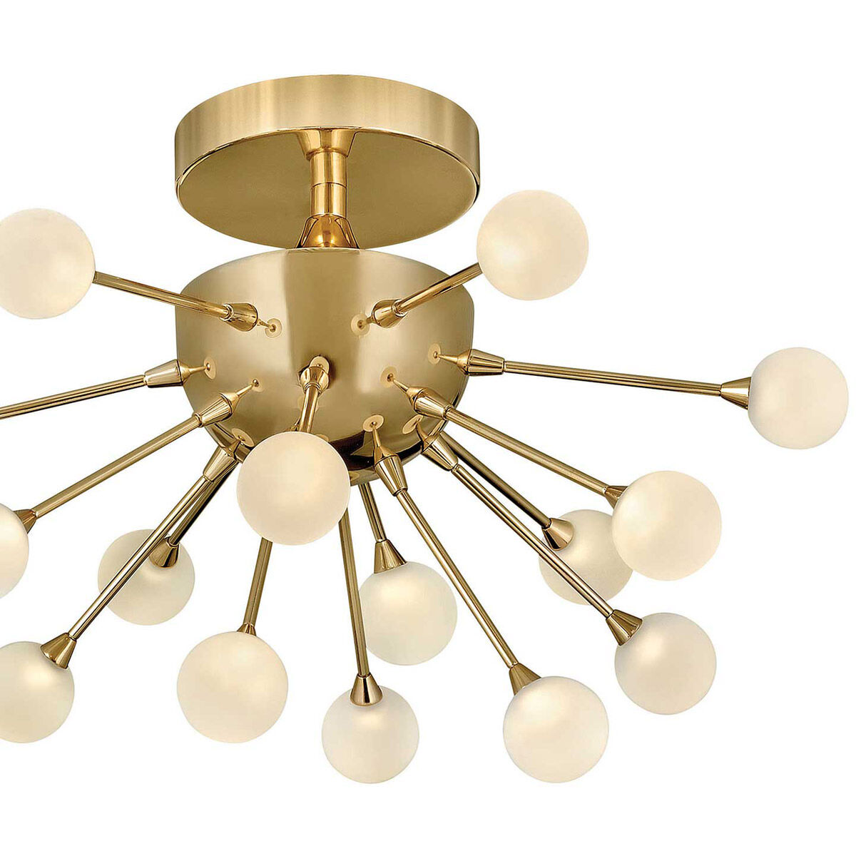 Impulse LED 15 inch Polished Gold Semi-Flush Mount Ceiling Light