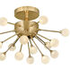 Impulse LED 15 inch Polished Gold Semi-Flush Mount Ceiling Light