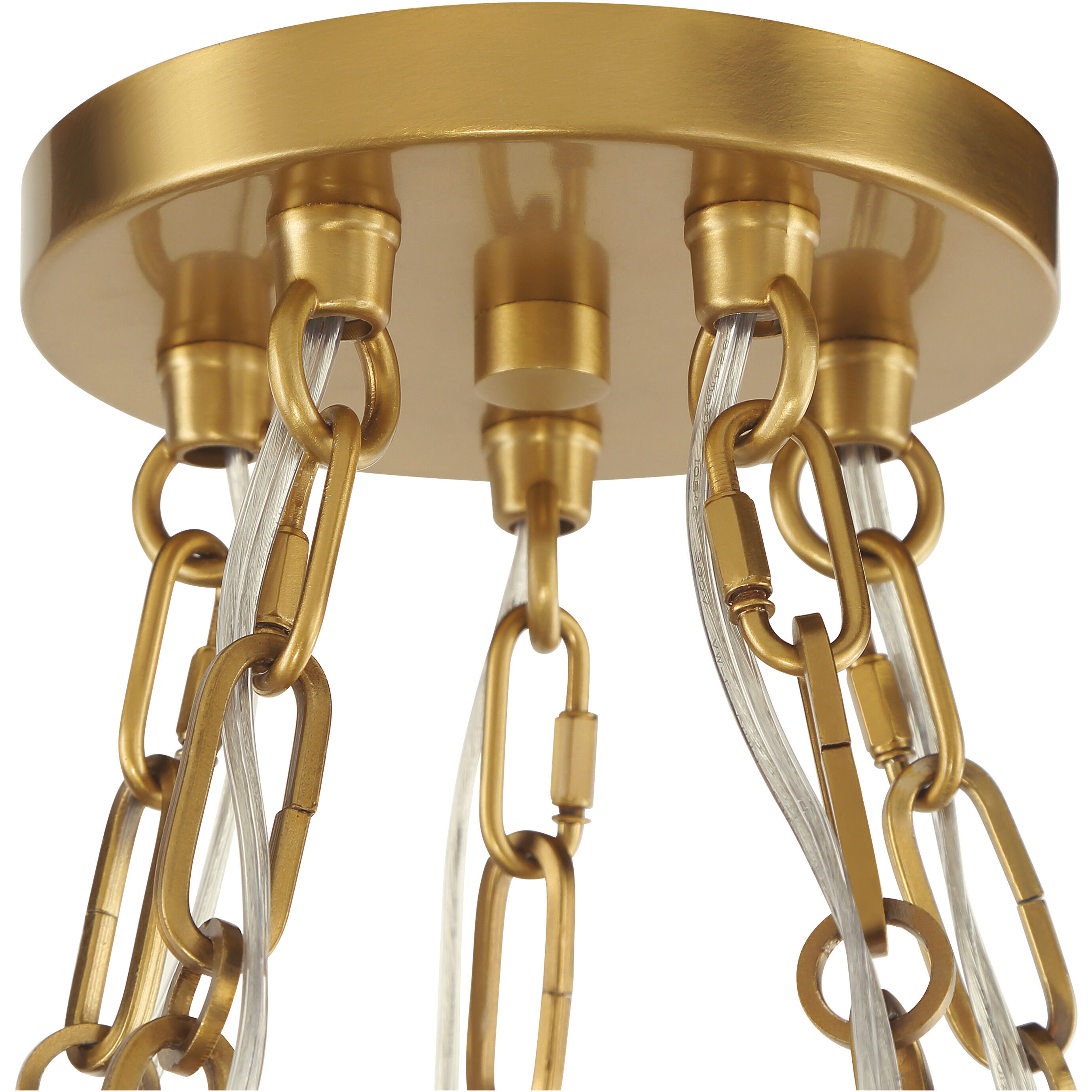 Marbelle 5 Light 84.5 inch Legacy Brass Pendant Ceiling Light