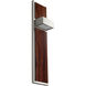 Guapo 2 Light 4 inch Satin Nickel/Walnut Sconce Wall Light