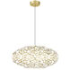 Coral LED 30 inch Gold Chandelier Ceiling Light