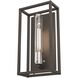 Sambre 1 Light 14.5 inch Stainless Steel and Hammered Black Outdoor Sconce