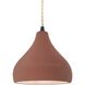 Radiance LED 8 inch Canyon Clay and Matte Black Pendant Ceiling Light