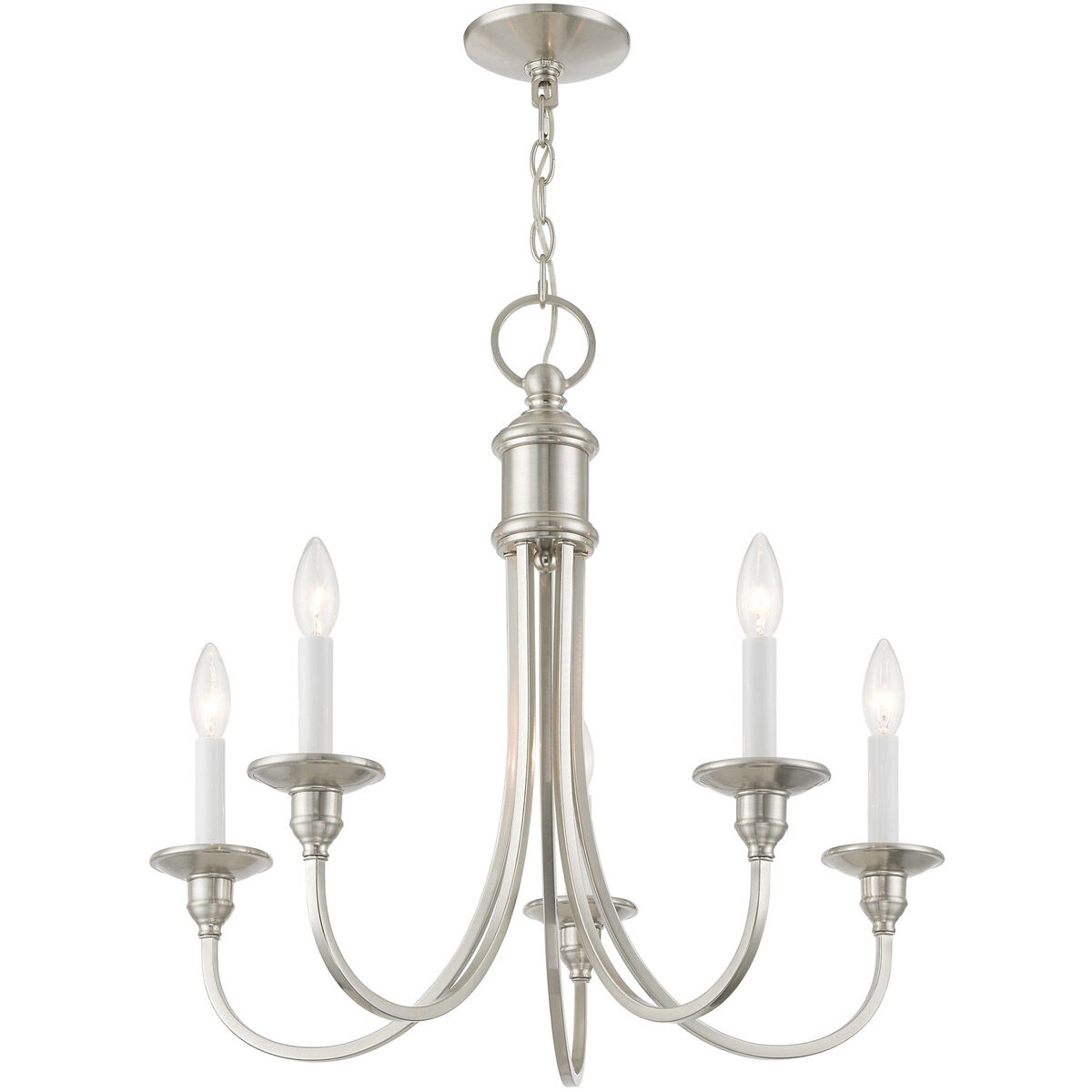 Cranford 5 Light 24 inch Brushed Nickel Chandelier Ceiling Light