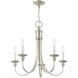 Cranford 5 Light 24 inch Brushed Nickel Chandelier Ceiling Light