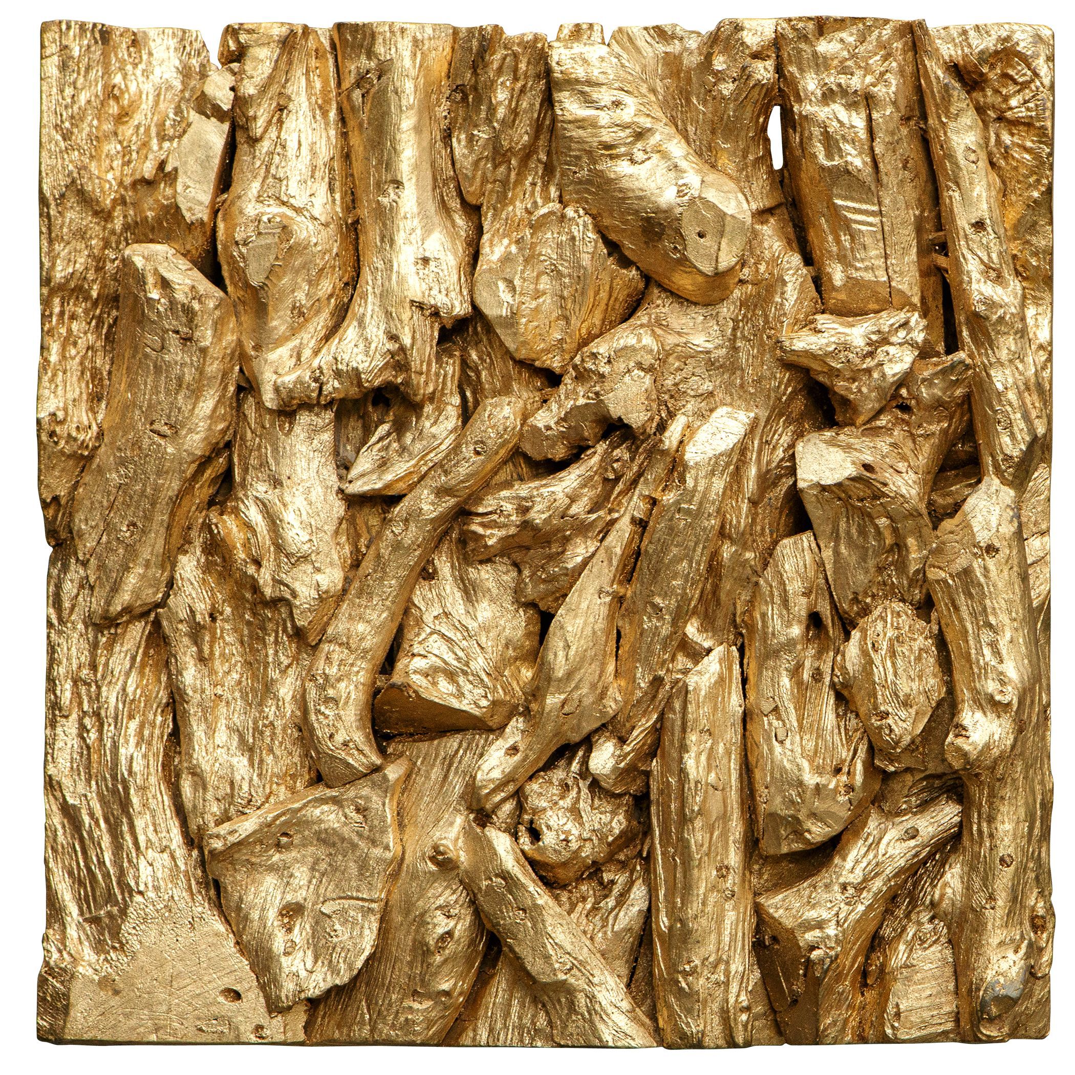 Rio Gold Leaf Wood Wall Decor