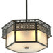 Minerva 4 Light 15.75 inch Bronze Highlight and Frosted Glass Ceiling Lamp Ceiling Light