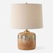 Canyon 17.75 inch 100.00 watt Chocolate and Tan Mottled Glaze with Brushed Antique Brass Table Lamp Portable Light
