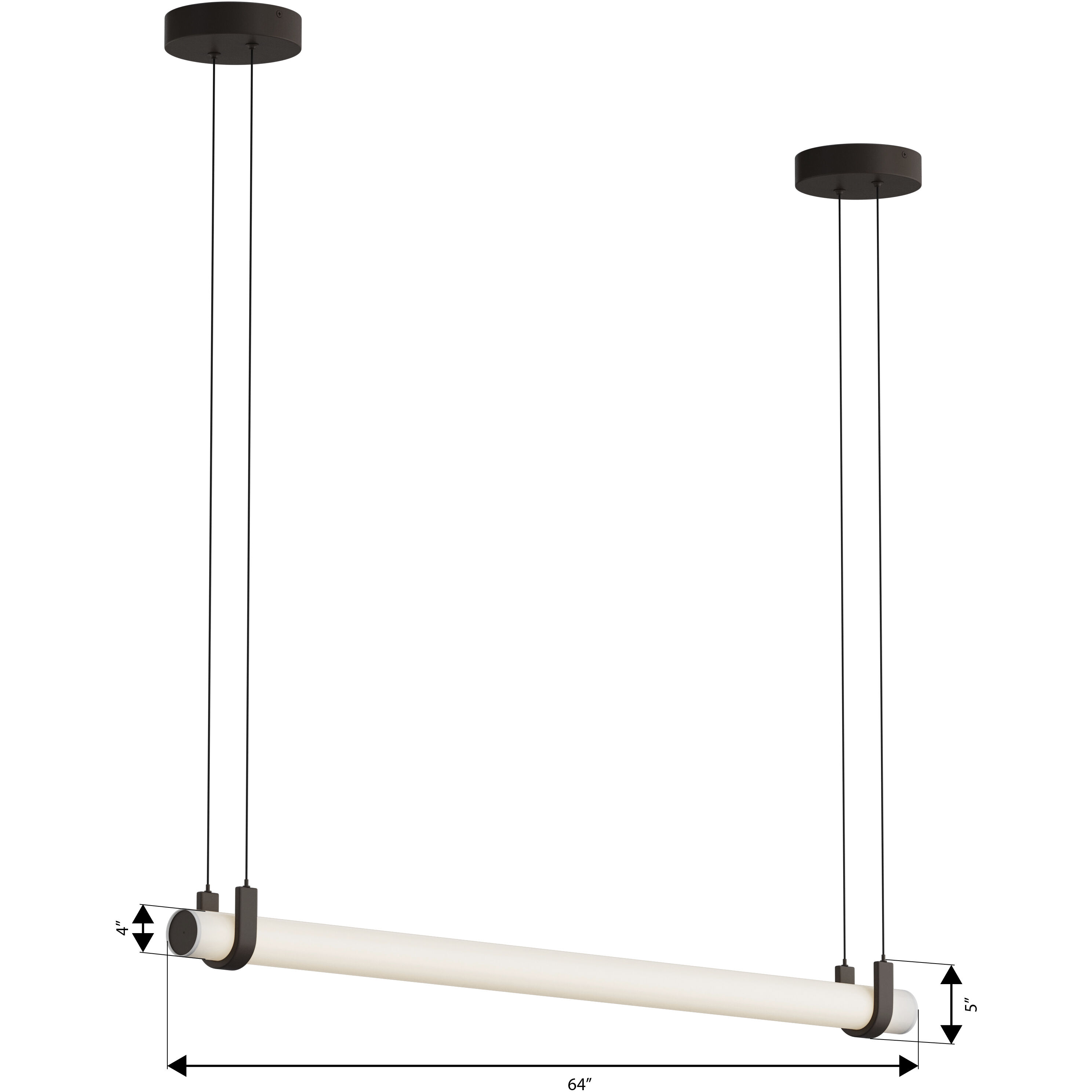 Sorelle LED 58 inch Dark Bronze Linear Chandelier Ceiling Light