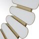 Miran 42.13 X 42.13 inch Antique Gold and White Glass Mirror