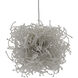 Birds Nest 36 Light 37 inch Silver Multi-Drop Pendant Ceiling Light