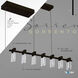 Artisan Collection/SORRENTO Series Linear Chandelier Ceiling Light in Black