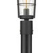 Helix 1 Light 88.75 inch Black Outdoor Post Mounted Fixture
