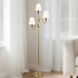 Alora Mood Sloan 68.13 inch 60 watt Brushed Gold and White Linen Floor Lamp Portable Light