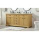 Americana 72 X 22 X 35 inch Natural Wood Vanity Sink Set