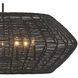 Lisa McDennon Luca 7 Light 38 inch Black Indoor Chandelier Ceiling Light, Convertible to Semi-Flush