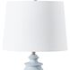Lorene 24.5 inch 150 watt Light Blue Glaze and Brushed Nickel Table Lamp Portable Light