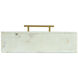 Anita 14.4 X 5.9 inch White and Brass Box