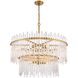Icicles 12 Light 36 inch Satin Brass Pendant Ceiling Light