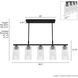 Beverly Glen 5 Light 36.5 inch Matte Black Linear Chandelier Ceiling Light, Medium