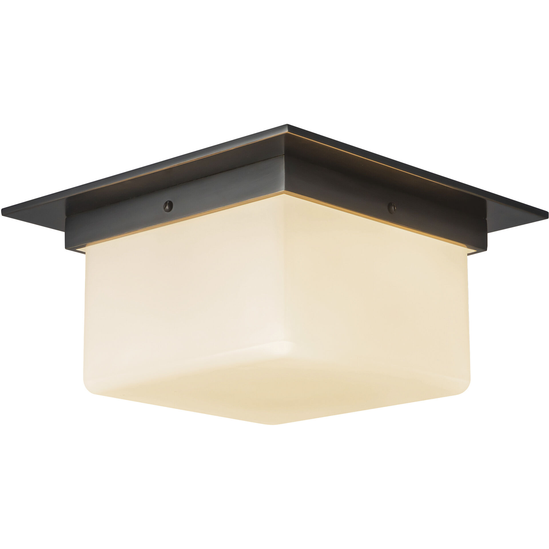 Mineral 2 Light 11.13 inch Urban Bronze and Matte Opal Glass Flush Mount Ceiling Light in Opal Glass Shade