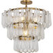 Vionne 5 Light 21.5 inch Legacy Brass Semi-Flush Mount Ceiling Light