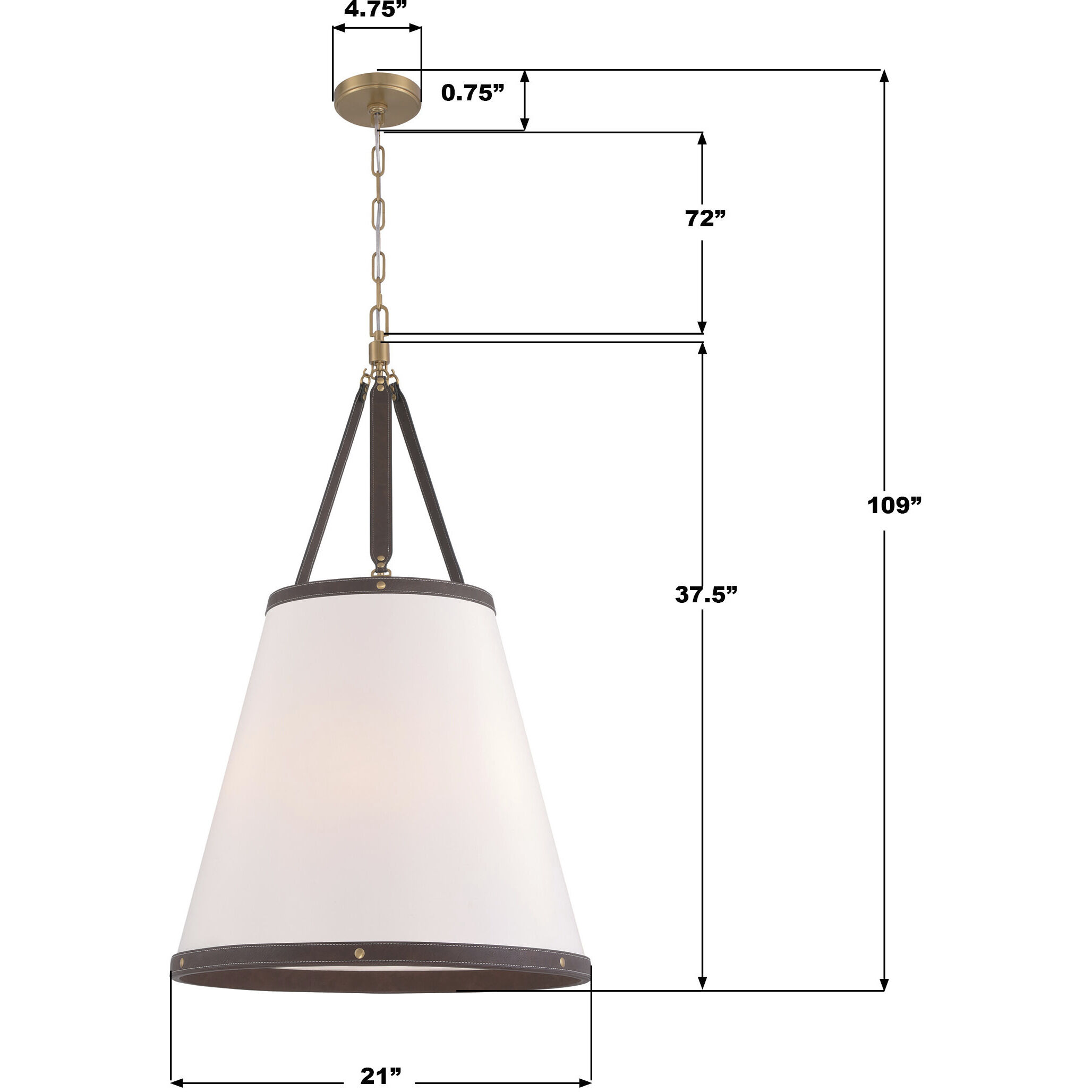 Callahan 6 Light 21 inch Luxe Gold Pendant Ceiling Light