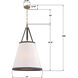 Callahan 6 Light 21 inch Luxe Gold Pendant Ceiling Light