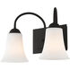 Ridgedale 2 Light 15 inch Black Bath Vanity Wall Light