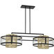 Soho LED 60.5 inch Coal And Soft Brass Island Light Ceiling Light