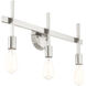 Prague 3 Light 23.5 inch Brushed Nickel Vanity Sconce Wall Light