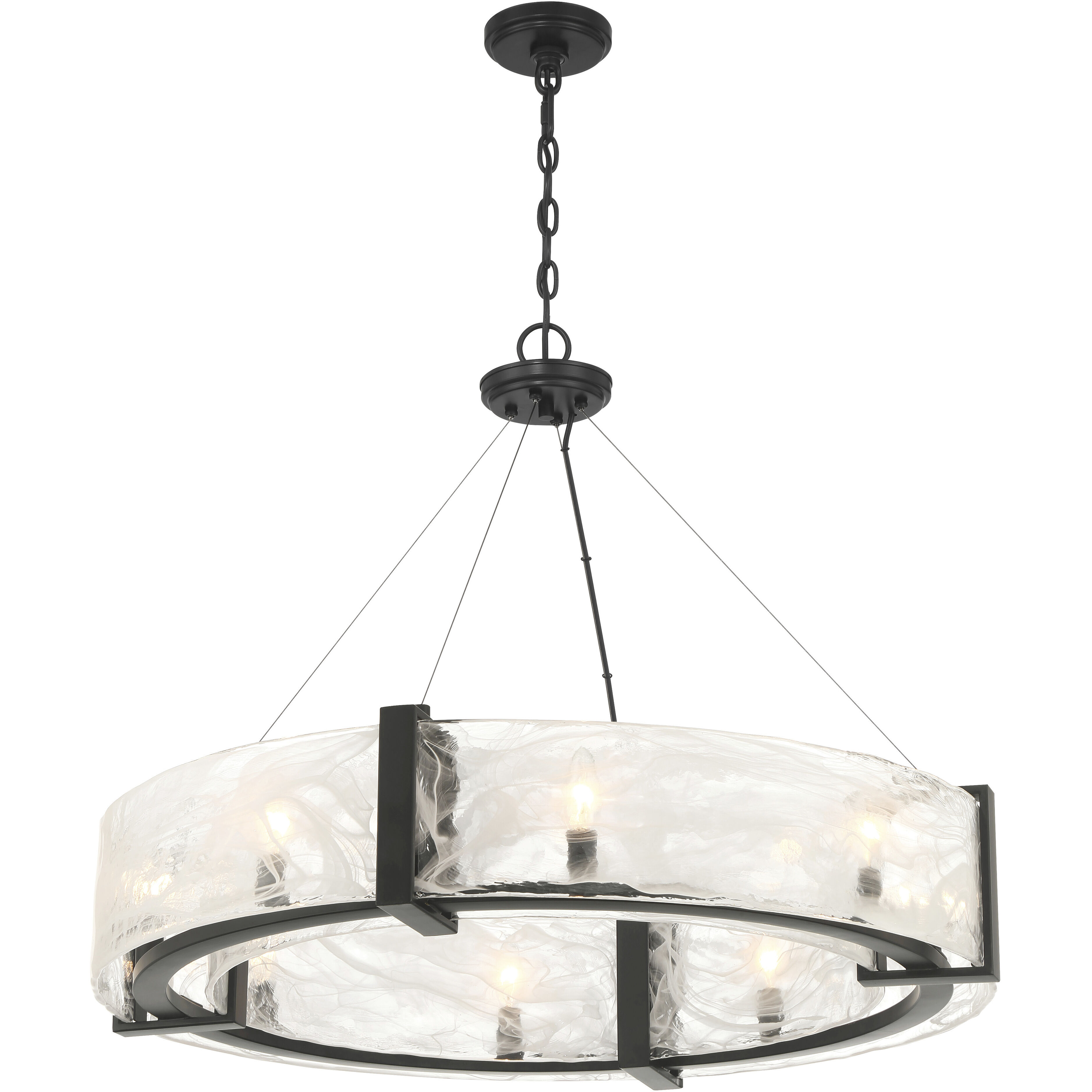 Cloud Break 8 Light 32.5 inch Coal Pendant Ceiling Light