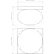 Castiro 1 Light 8.86 inch Polished Chrome Bathroom Ceiling Light