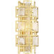 Portia 2 Light 8 inch Matte Black with True Gold Wall Sconce Wall Light