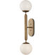 Barbican 2 Light 6.5 inch Antique Brass Bath Sconce Wall Light