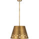 Katie 1 Light 18 inch Rubbed Brass Chandelier Ceiling Light