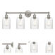 Edison Hadley 4 Light 32 inch Brushed Satin Nickel Bath Vanity Light Wall Light in Clear Glass