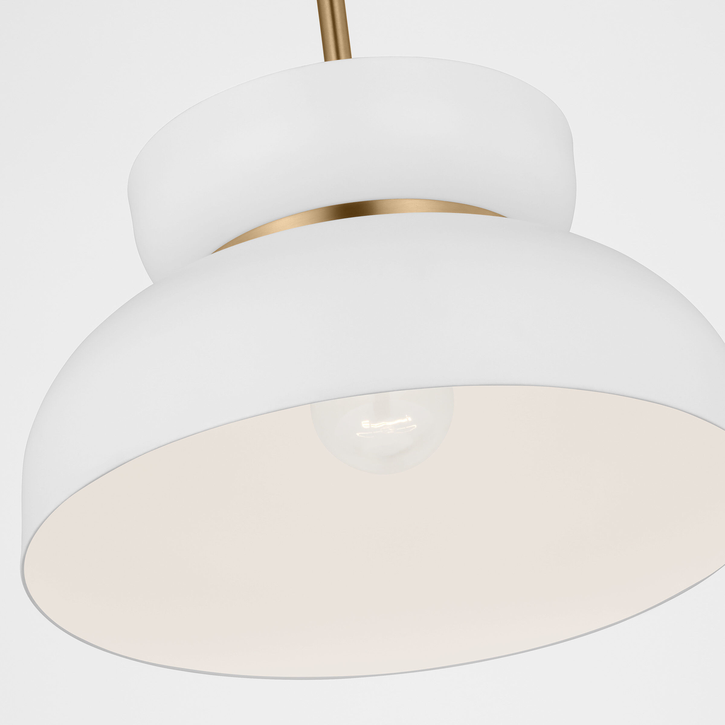 Drew & Jonathan Pemberton 1 Light 12 inch Matte White Pendant Ceiling Light