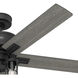 Astwood II 52 inch Matte Black with Dark Gray Oak and Matte Black Blades Ceiling Fan