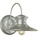 Budapest 1 Light 12.5 inch Galvanized Silver Outdoor Wall Sconce